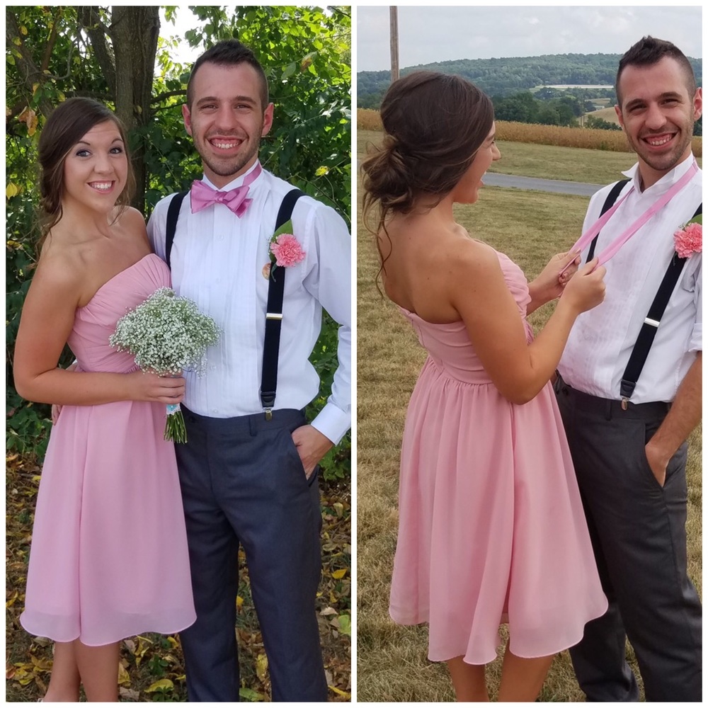 Blush Pink Strapless Dress